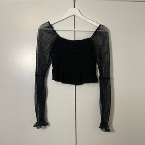 Black Mesh Top
